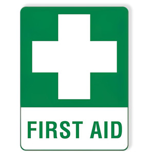 First Aid Sticker 15 x 22.5cm, Each