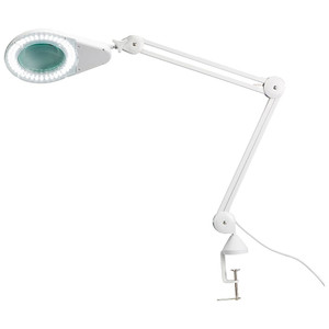 LED Magnifying Lamp with Table Clamp (12cm diameter, 115cm extension), Each