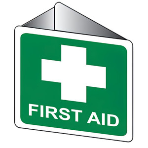 Off-Wall Poly First Aid Sign 22.5 x 22.5cm, Each