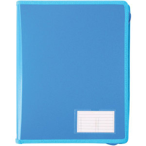 Bantex Zipper Binder A4 2D Ring 25mm - Blueberry (20711)