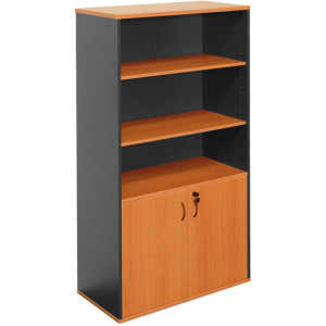 Rapid Worker Half Door Wall Unit 1800Hx900Wx450D Cherry and Ironstone