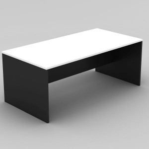 OM Classic Straight Desk 1350Wx720Hx750mmD White and Charcoal