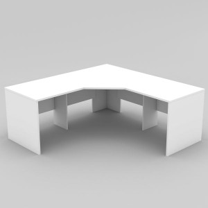 CORNER WORKSTATION 3 PIECE 1500(W) X 1500(W) X 600(D) X 720(H) WHITE