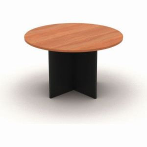 OM Classic Round Meeting Table 720Hx900mm Diameter Cherry and Charcoal