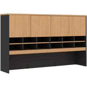 PIGEON HOLE HUTCH 1800(W) X 370(D) X 1080(H) BEECH / CHARCOAL