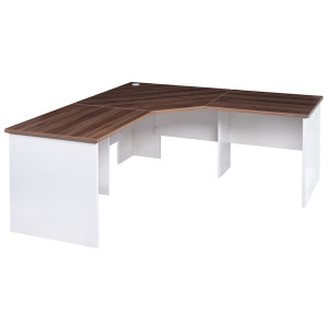 OM Premiere Corner Desk 3 Piece 1800Wx1800Wx700mmD Casnan and White