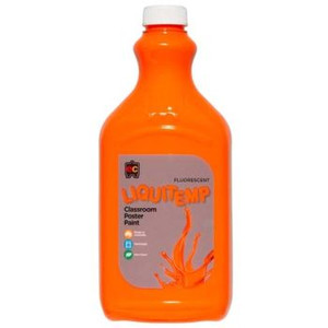 FLUORESCENT LIQUITEMP POSTER PAINT 2L ORANGE