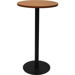 Rapidline Round Dry Bar Table 600mm Diam Top Cherry with Black