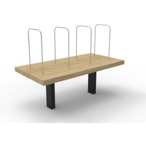 Rapid Infinity Bolt Through Desk Mounted Shelf 450Hx600W x300mmD Natural Oak