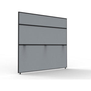 SHUSH30+ Screen 1500mm (W) x 1500mm (H) x 30mm (T) Grey Fabric with Black P/C Frame