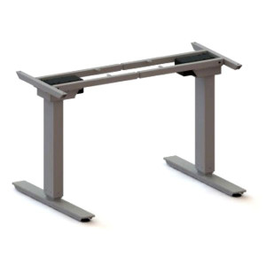 Elevar Electric Heavy Duty Sit Stand Table Frame 3 Stage Dual Motor 120kg Load Silver