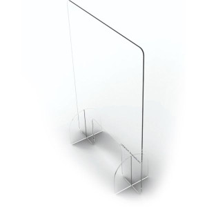 Lookout Sneeze Guard 1000Hx800mmW Clear Polycarbonate With Feet, Each