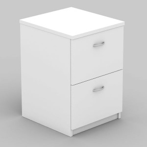 OM Classic Filing Cabinet 2 Drawer 720Hx468Wx510mmD All White