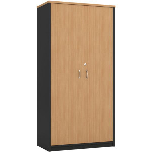 CABINET FULL DOORS LOCKABLE BEECH/CHARCOAL 900(W) X 450(D) X 1800(H)