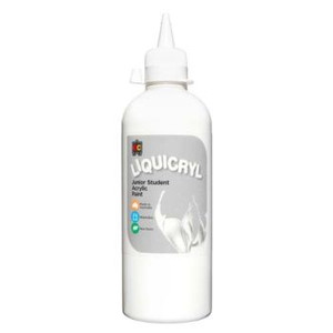 LIQUICRYL JUNIOR STUDENT ACRYLIC 500ML WHITE
