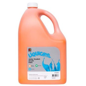 LIQUICRYL JUNIOR STUDENT ACRYLIC 5L ORANGE