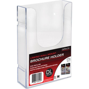 DEFLECTO BROCHURE HOLDER WALL MOUNT LINKING DL CLEAR