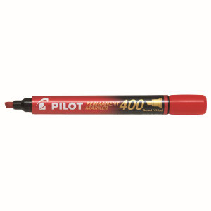 Pilot SCA-400 Permanent Marker Chisel 1.5-4mm Red