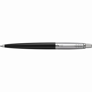 Parker Jotter Originals Ballpoint Pen Black Barrel Stainless Clip Refill Blue