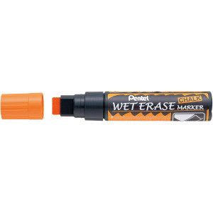 Pentel SMW56 Wet Erase Chalk Marker Jumbo Chisel Tip Orange Ink, Each