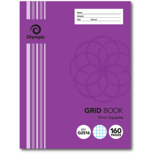 Olympic Grid Book G2516 225 x 175mm 160 Page 5mm (140794)