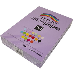 Rainbow Office Copy Paper A4 80gsm Mauve Ream of 500