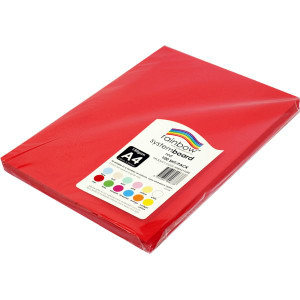 Rainbow System Board A4 150gsm Red 100 Sheets