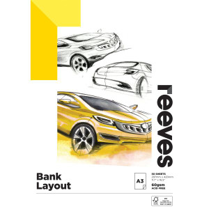 Reeves Bank Paper A3 60gsm 50 Sheets Pack