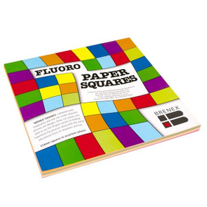Brenex Fluoro Squares 254 x 254mm Single Sided 100 Sheets Assorted (80320)
