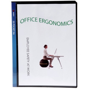 AVERY INSERT COVER DISPLAY BOOK 20 POCKET NAVY