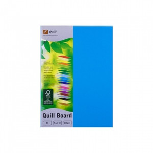 Quill Coloured Board 210gsm A4 - Marine Blue, Pack of 50 (90302)