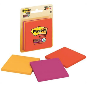POST-IT 3321-SSAN NOTES SUPER STICKY 76 X 76MM PK3 AB010574239 **