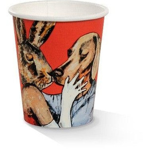 8oz Art-Print Single Wall Biodegradable Carton of 1000