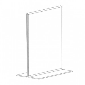 MENU/SIGN HOLDER - A4 DOUBLE SIDED PORTRAIT, 1.5MM THICKNESS - Pack of 6