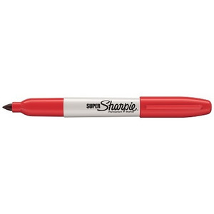 Sharpie 1.5mm Super Permanent  Marker Bullet Point Red, Each