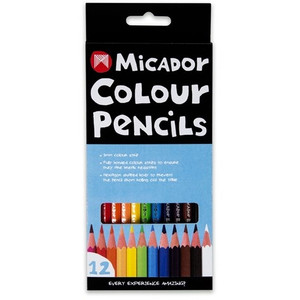 MICADOR BASICS COLOUR PENCILS PACK 12