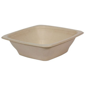 Bowl Square Natural Fibre Natural 24oz - 180 x 180 x 54 mm - Carton of 500