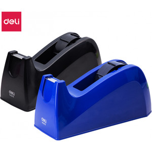 Deli Desktop Tape Dispenser Large with Interchangeable dual 1 & 3-inch Cores Assorted Colours (Each)