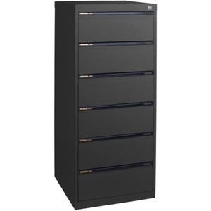 5 Drawer Duplex Card Cabinet - 865 (H) x 467 (W) x 610 (D) mm - Suits 6 x 4 (150mm x 100mm) Cards - Black Ripple