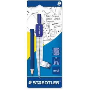 NORIS SCHOOL COMPASS WITH UNIVERSAL ADAPTOR AND SMALL PENCIL