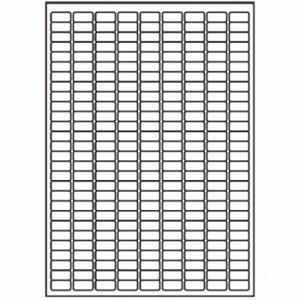 LASER WHITE LABEL MATT 20mm x 10mm 250ppg, Pk100
