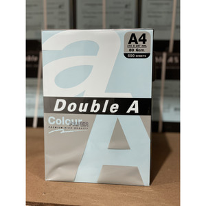 Double A Colour Paper Pastels 80gsm A4	Ocean Blue 500 Sheet 5 Reams (1 Carton)
