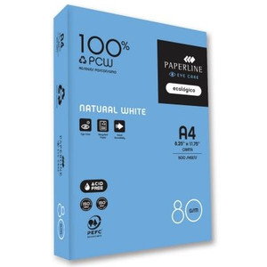 Paperline EyeCare 100% Recycled Copy Paper A3 80gsm White 500 Sheets