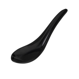 TRENTON MELAMINE BLACK CHINESE SPOON 150MM