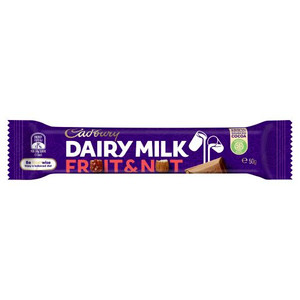 CADBURY FRUIT AND NUT CHOCOLATE 50GM