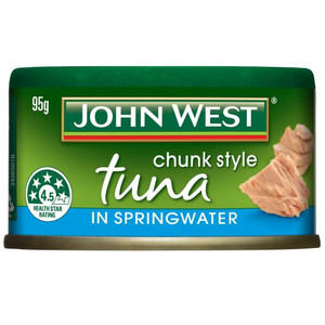 JOHN WEST SPRINGWATER CHUNKY TUNA TEMPTERS 95GM