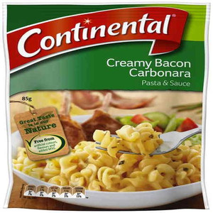 CONTINENTAL CREAMY BACON CARBONARA PASTA & SAUCE 85GM