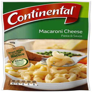 CONTINENTAL MACARONI CHEESE PASTA & SAUCE 105GM