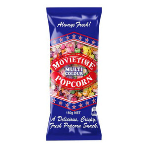 MOVIETIME MULTI COLOUR POPCORN 150GM