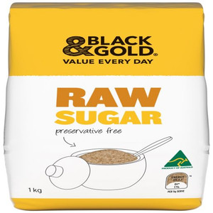 BLACK & GOLD RAW SUGAR 1KG